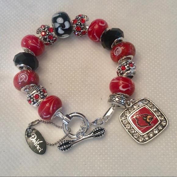 Handcrafted European Style Beaded Bracelet - Silver DaVinci Chain - Picture 4 of 11